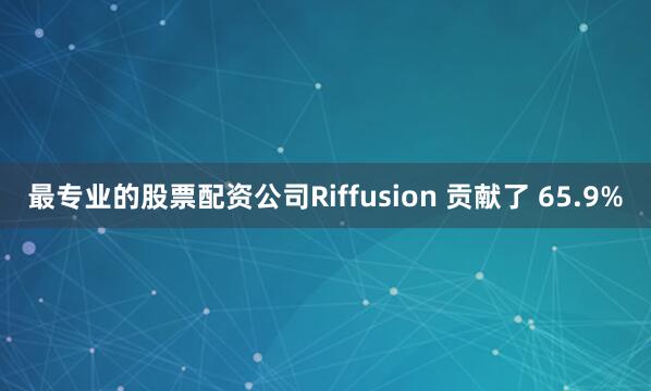 最专业的股票配资公司Riffusion 贡献了 65.9%